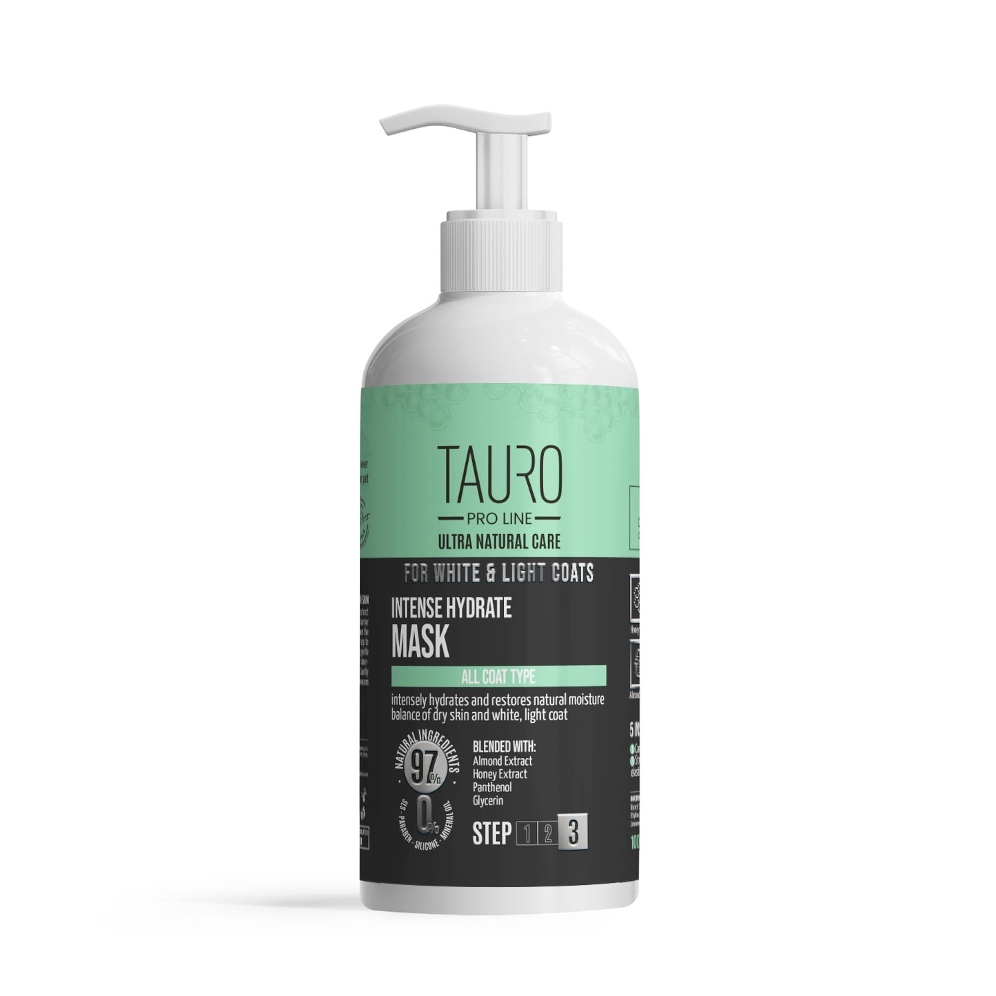 Tauro Pro Line Ultra Natural Care White Coat Intense Hydrate Mask Інтенсивно зволожувальна маска для собак і котів із бі