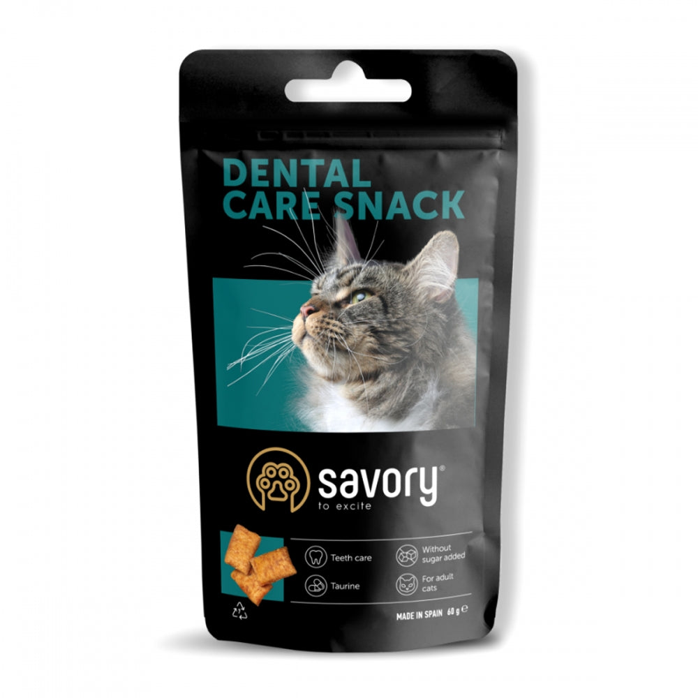Хрумкі ласощі Savory Cats Snacks Pillows Dental Care для дорослих котів подушечки для здоров я зубів 60 г