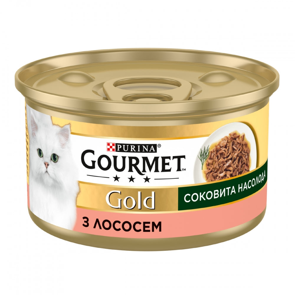 Gourmet Gold, Соковита насолода, З лососем, консерва 24×85 г