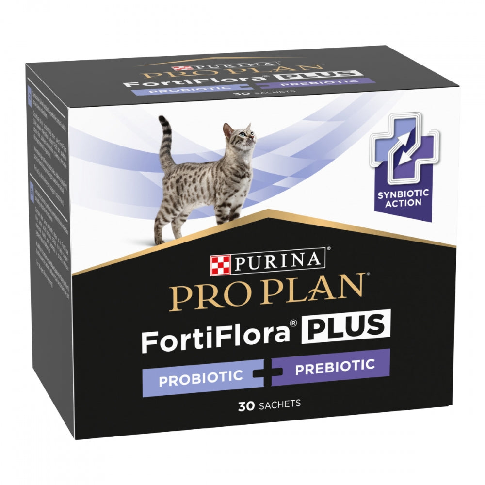 ProPlan FORTIFLORA Plus, Пробіотик для дорослих котів та кошенят, підтримка мікрофлори ШКТ, 30×1, 5 г
