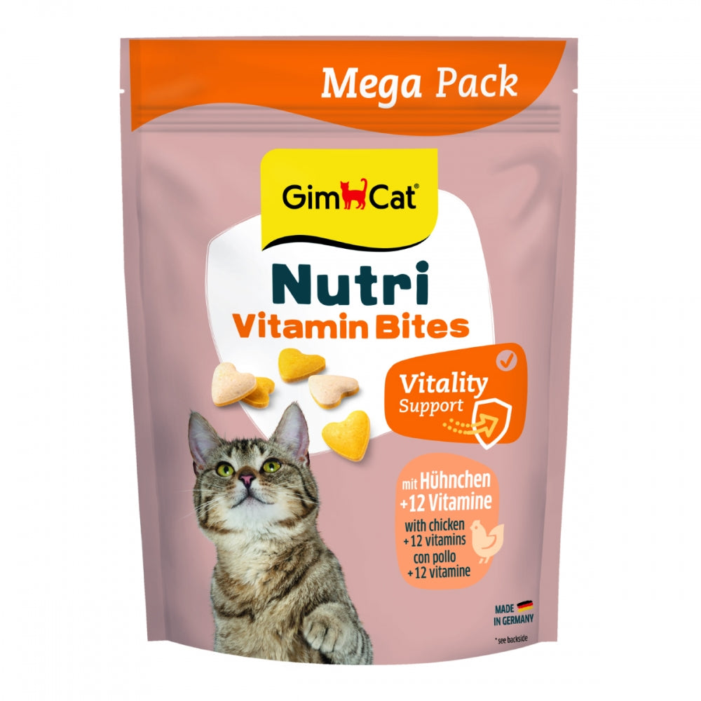 Вітаміни GimCat Nutri Vitamin Bites для дорослих котів мультивітаміни з куркою 425 г