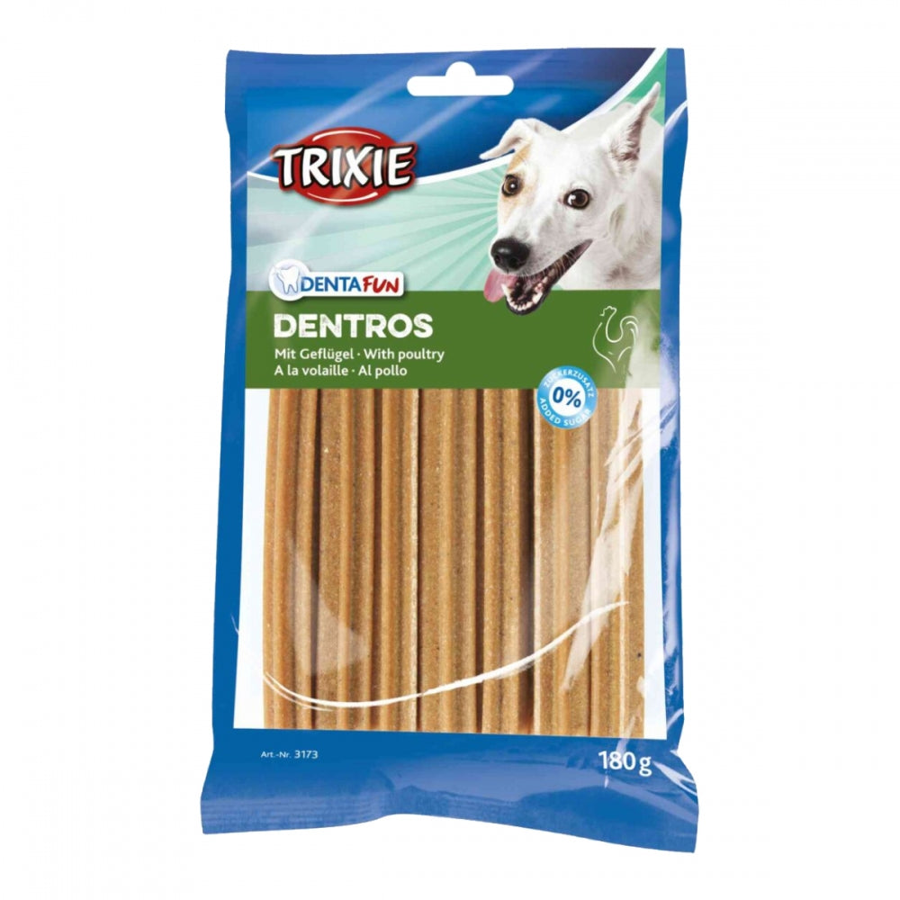 Ласощі Trixie Denta Fun Dentros with poultry для собак жувальні палички з м’ясом птахів 180 г 7 шт