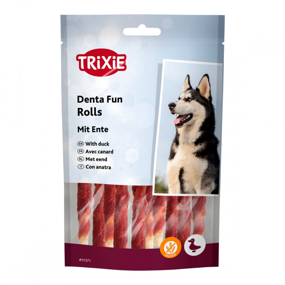 Ласощі Trixie Denta Fun Chewing Rolls для собак Паличка для чищення зубів з качкою 12 см 240 г 30 шт