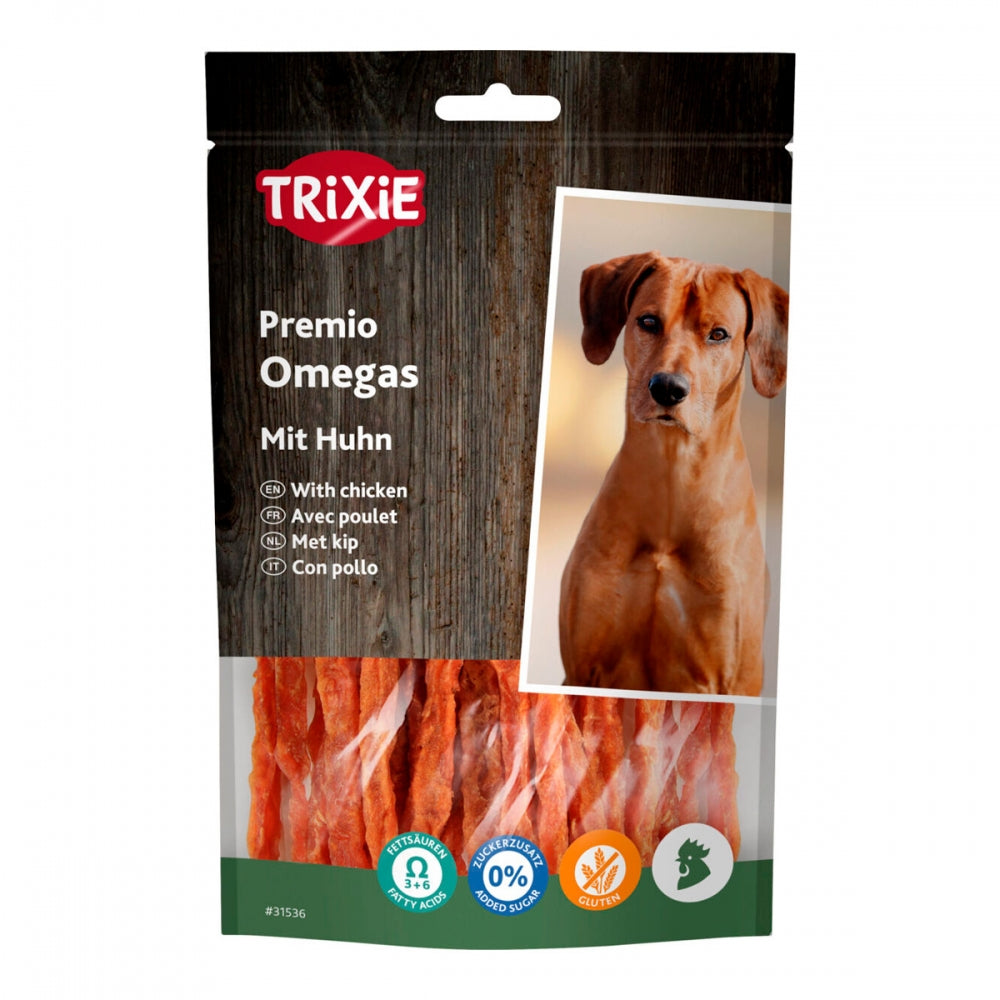 Ласощі Trixie Premio Omega Stripes для собак палички з куркою 100 г