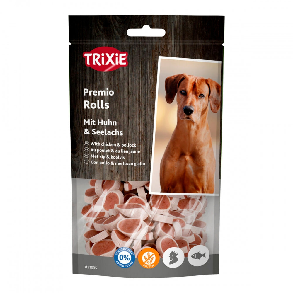 Ласощі Trixie Premio Fish Chicken Rolls для собак роли з куркою та лососем 75 г