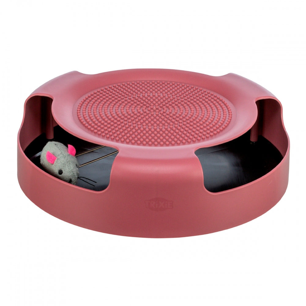Іграшка Trixie Catch The Mouse для котів Трек ігровий з плюшевою мишкою пластик 25х6 см