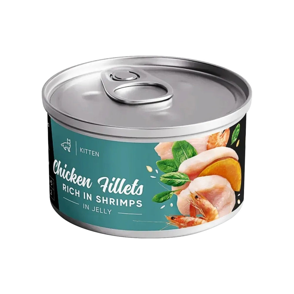 Корм вологий Savory Chicken Fillets rich in Shrimps in Jelly for Kittens філе курки з креветками в желе для кошенят, 70