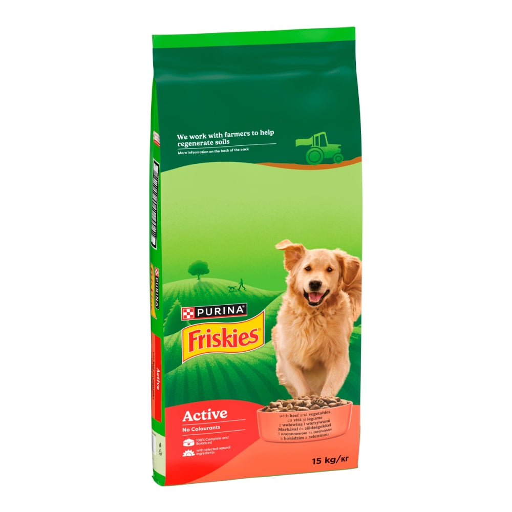 Friskies Active, З яловичиною, Для дорослих активних собак, сухий корм 10 кг
