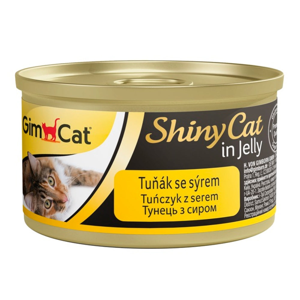 Корм вологий GimCat Shiny Cat для котів з тунцем та сиром 70 г