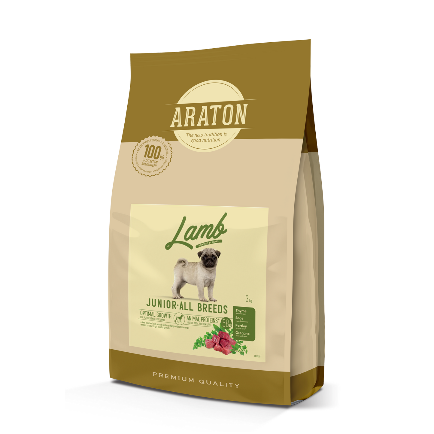 ARATON Lamb Junior All Breeds Сухий корм з ягням і рисом для юніорів всіх порід 3 кг
