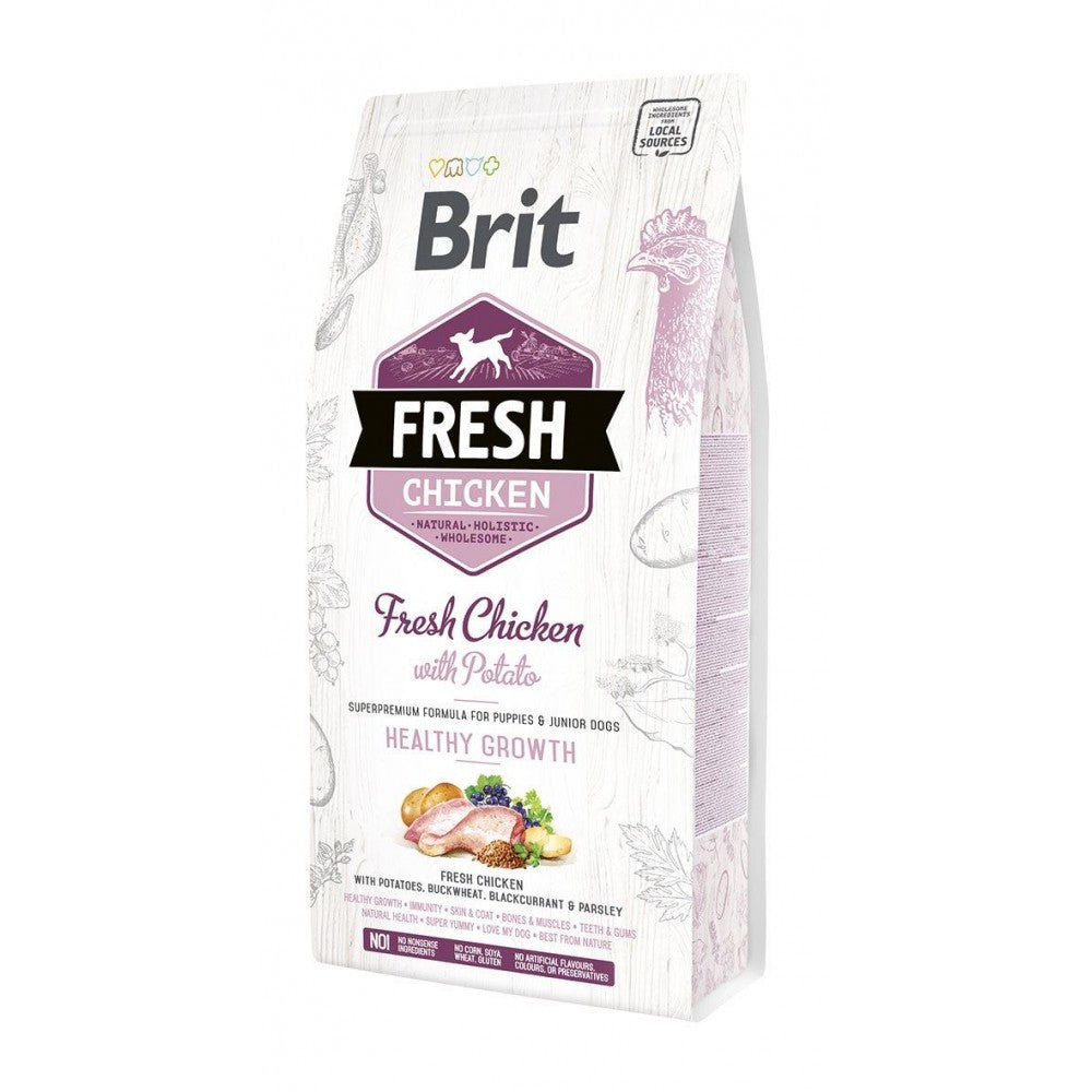 Корм сухий Brit Fresh Chicken/Potato Puppy для цуценят та молодих собак всіх порід з куркою та картоплею 2,5 кг