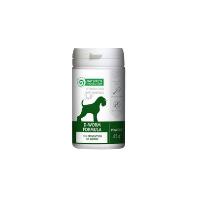 Nature's Protection D-worm formula Харчова добавка для дорослих собак для профілактики глистів, 25 г