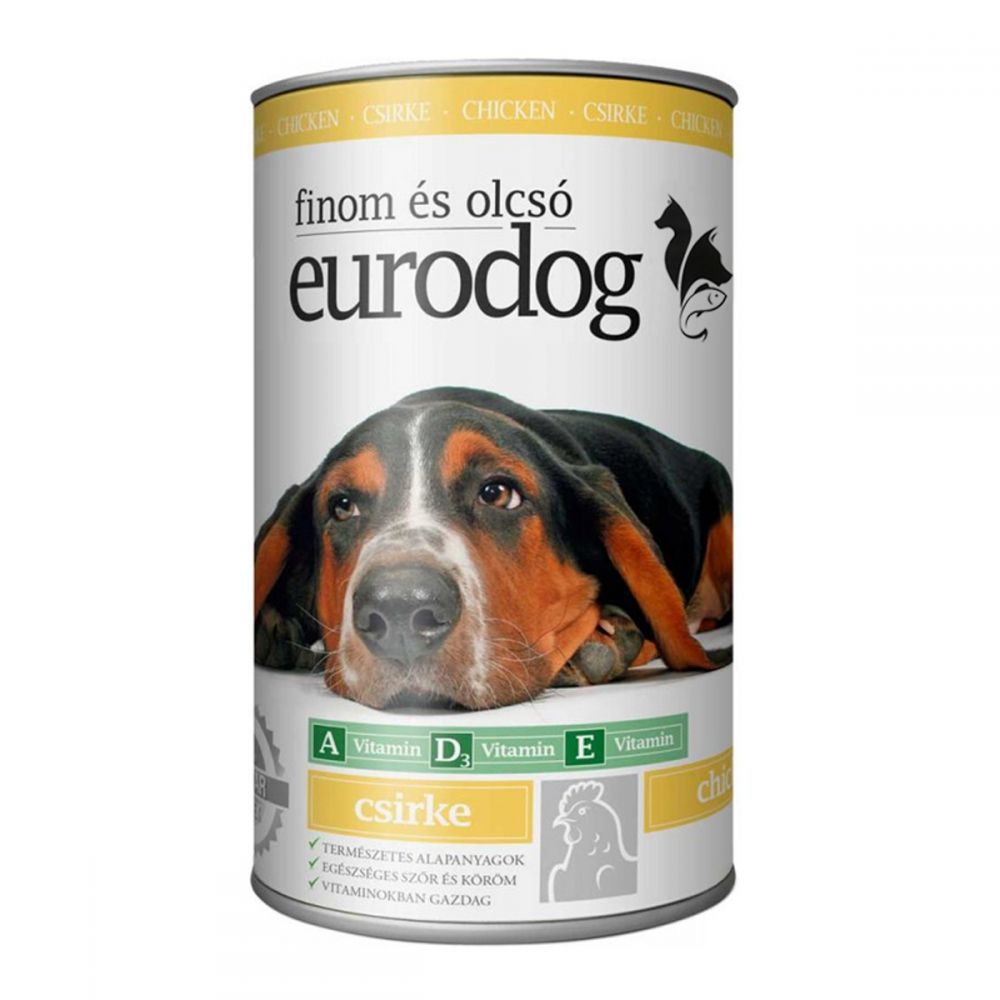 Корм вологий EuroDog Poultry для собак шматочки в желе з птицею 415 г