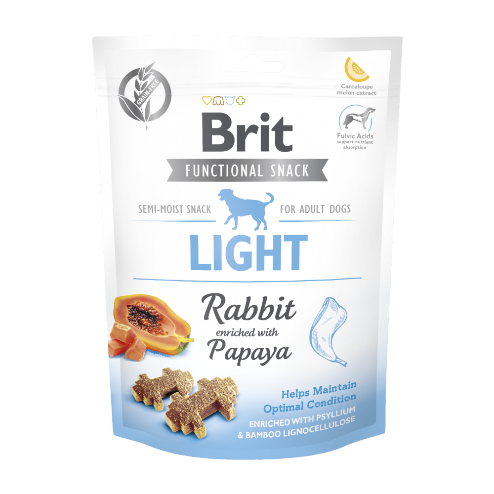Ласощі Brit Care Functional Snack Light для собак для контролю ваги з кроликом та папаєю 150 г