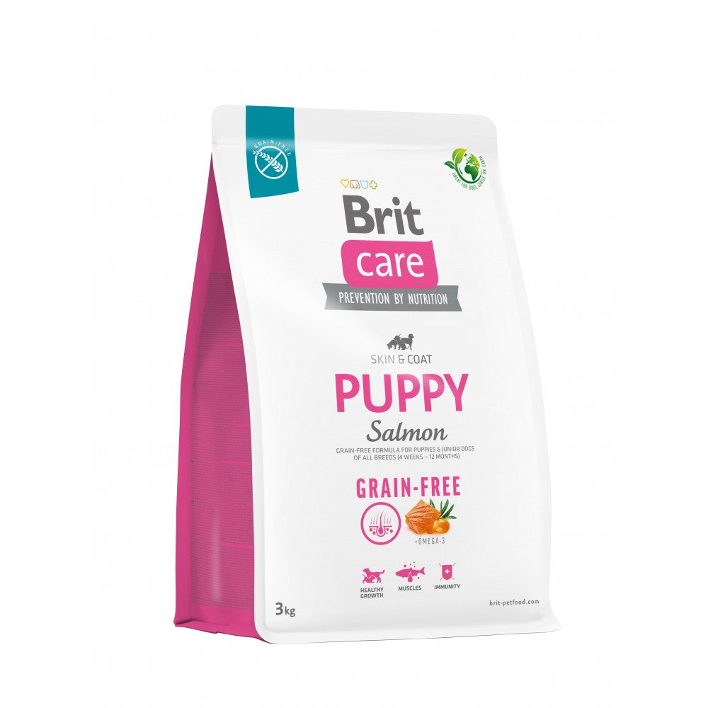 Корм сухий Brit Care Dog Grain-free Puppy для цуценят беззерновий з лососем 3 кг