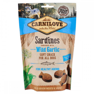 Ласощі Carnilove Dog Semi Moist Snack Sardines with Wild Garlic для собак для уповільнення процесів старіння з сардиною та диким часником 200 г
