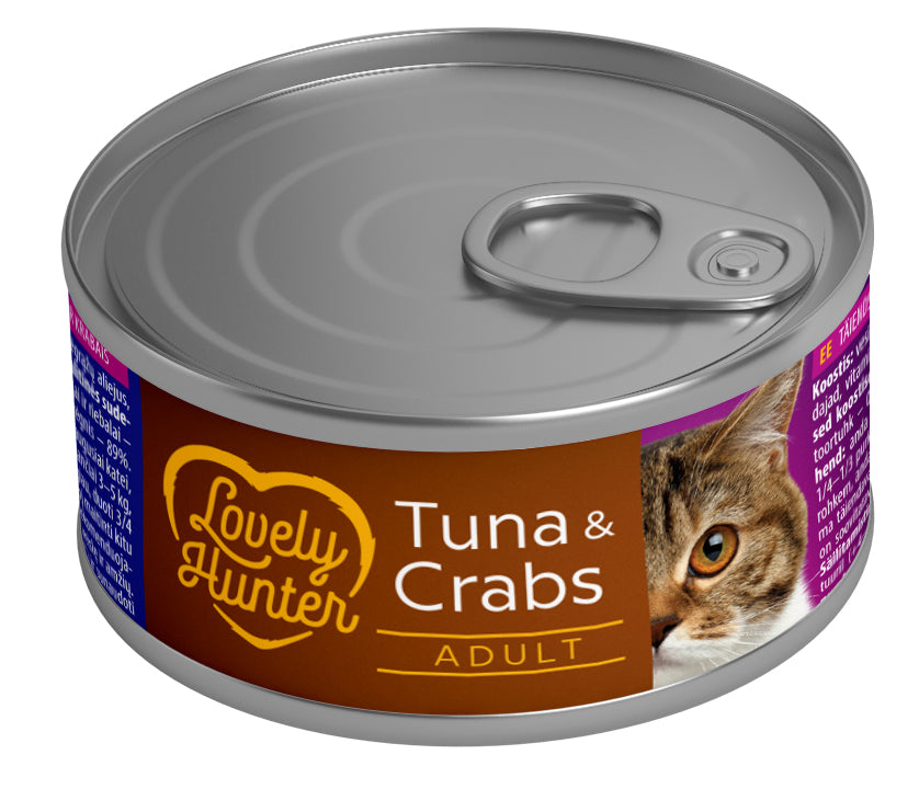 Lovely Hunter Adult cats Tuna & Crab Вологий корм для дорослих котів з тунцем і крабом, 85 г