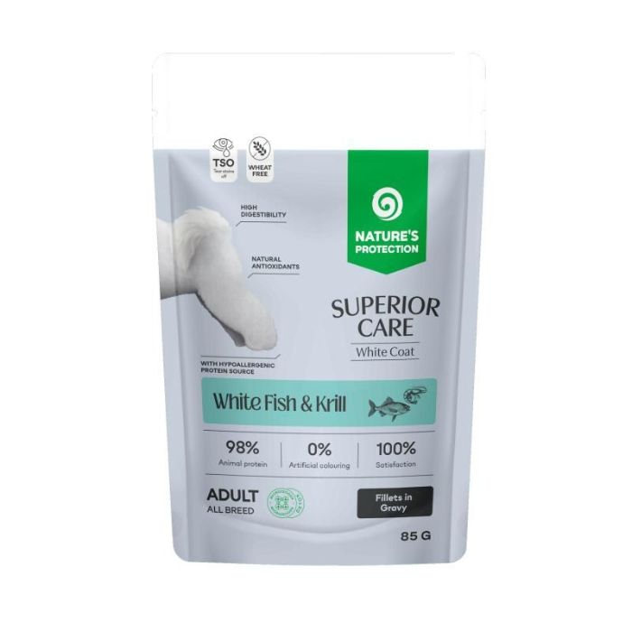 Nature's Protection Superior Care White Dogs Grain Free Adult All White Fish and Krill Вологий корм для собак з білим за