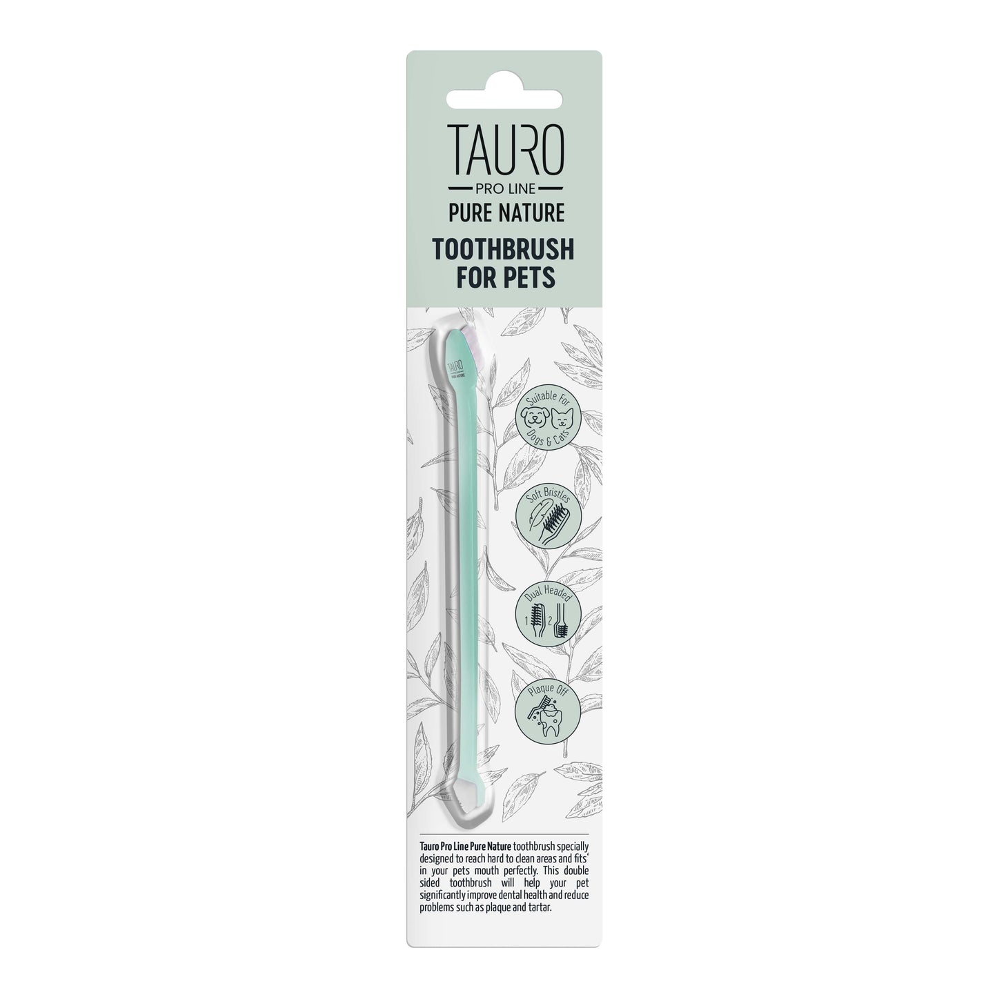 Tauro Pro Line Pure Nature Зубна щітка для догляду за зубами собак і котів