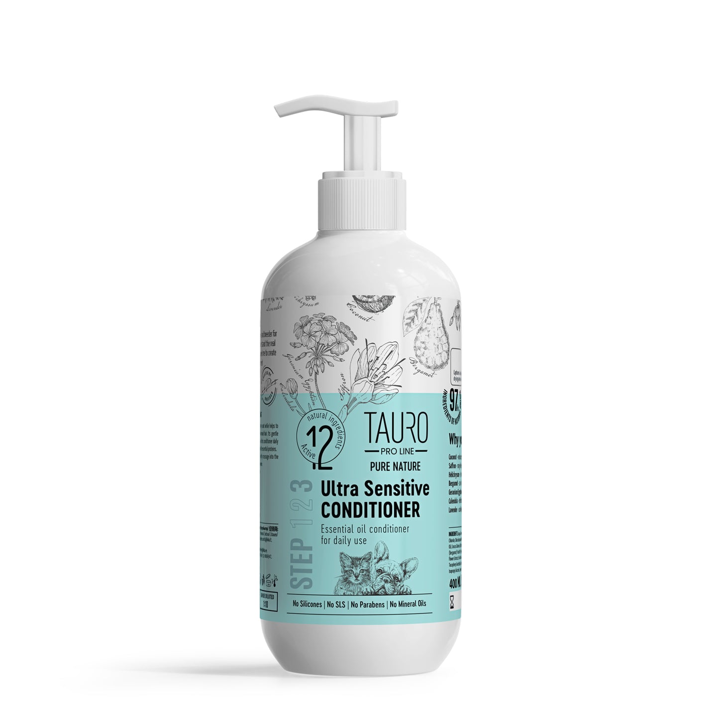 Tauro Pro Line Pure Nature Ultra Sensitive Conditioner Кондиціонер для собак та котів з чутливою шкірою, 400 мл