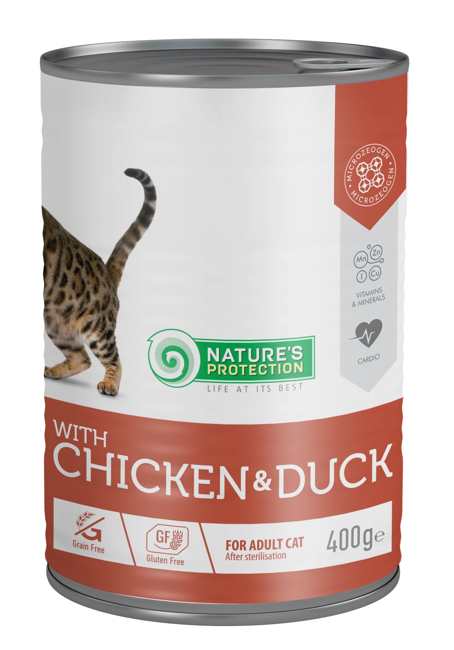 Nature's Protection Adult cats Sterilised Chicken & Duck Вологий корм для стерилізованих котів з куркою і качкою, 400 г