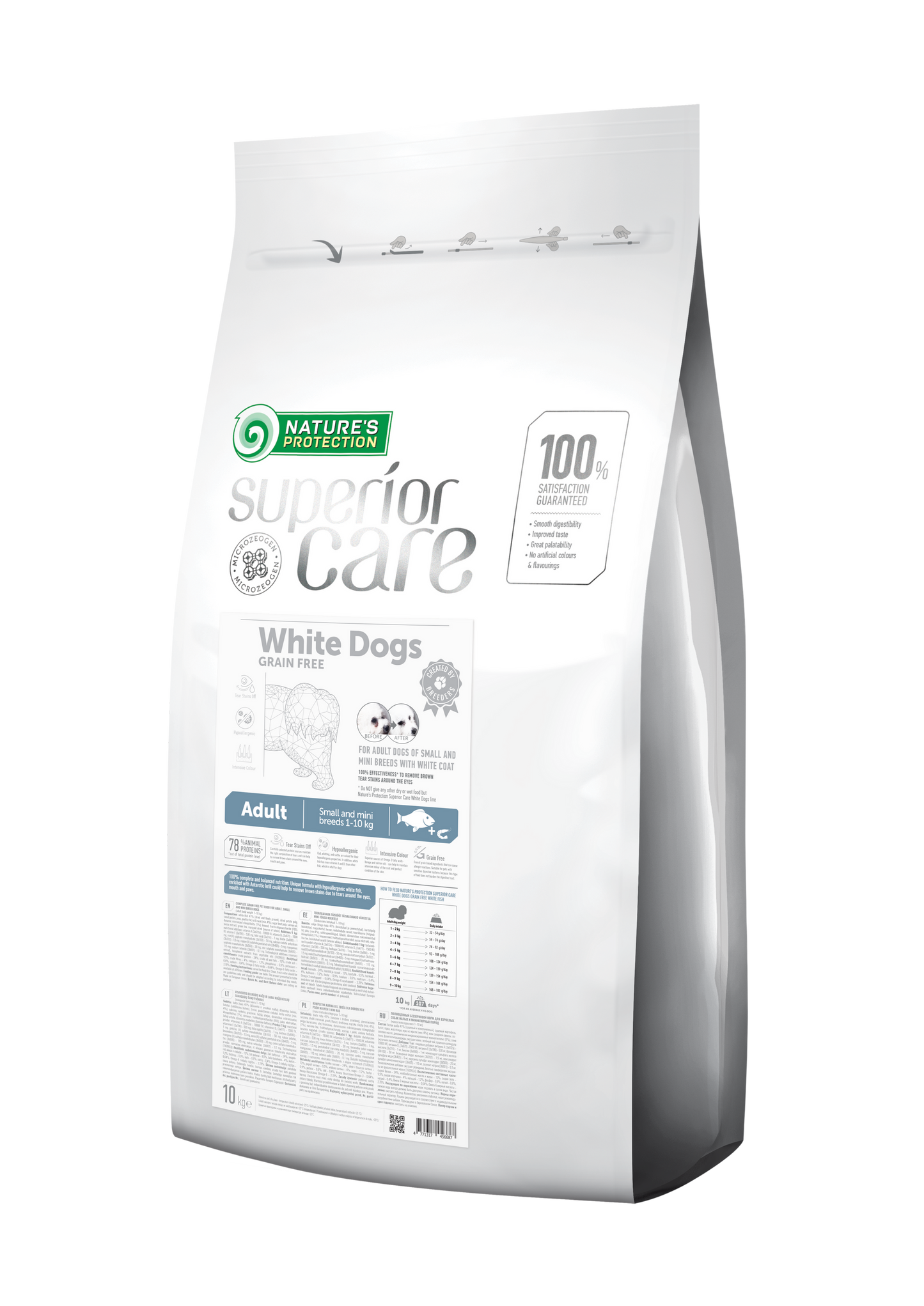 Nature's Protection Superior Care White Dogs Grain Free White Fish Adult Small Breeds Сухий беззерновий корм для доросли