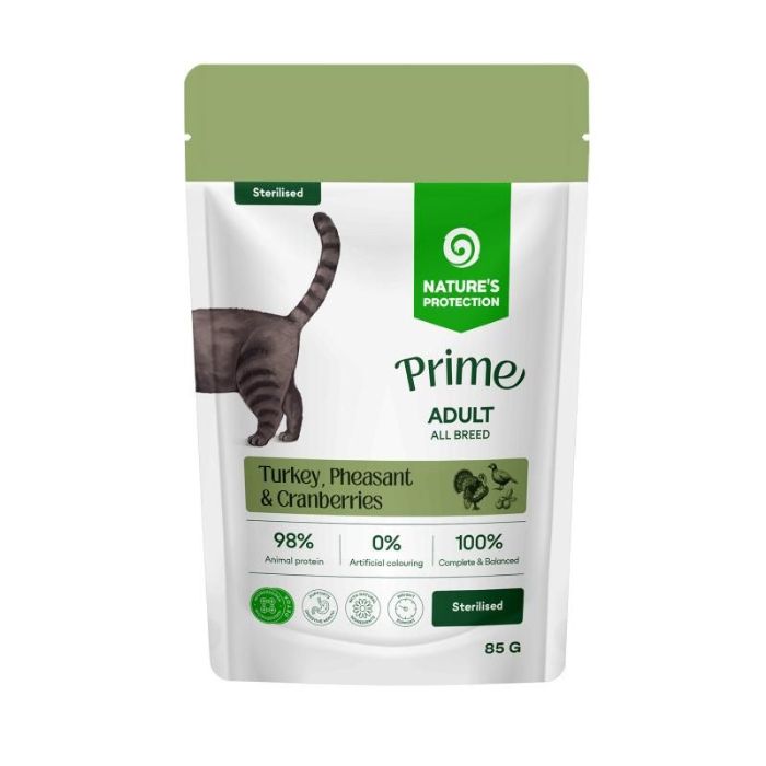Nature's Protection Prime Sterilised Adult Cats Turkey, Pheasant and Cranberries Вологий корм для стерилізованих котів з