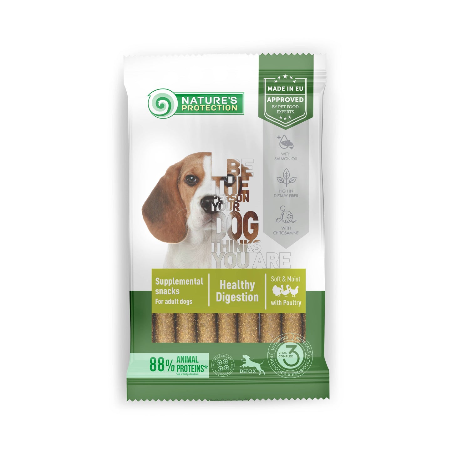 Nature's Protection Healthy Digestion Poultry Ласощі для собак з м'ясом птиці, 110 г