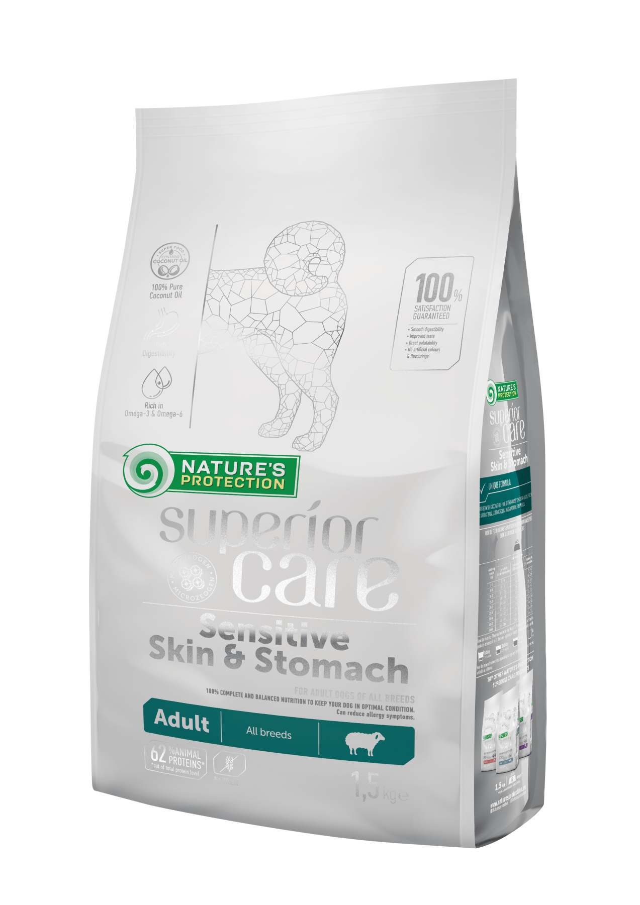 Nature's Protection Superior Care Sensitive Skin&Stomach Adult All Breeds Сухий корм для дорослих собак усіх порід із чу