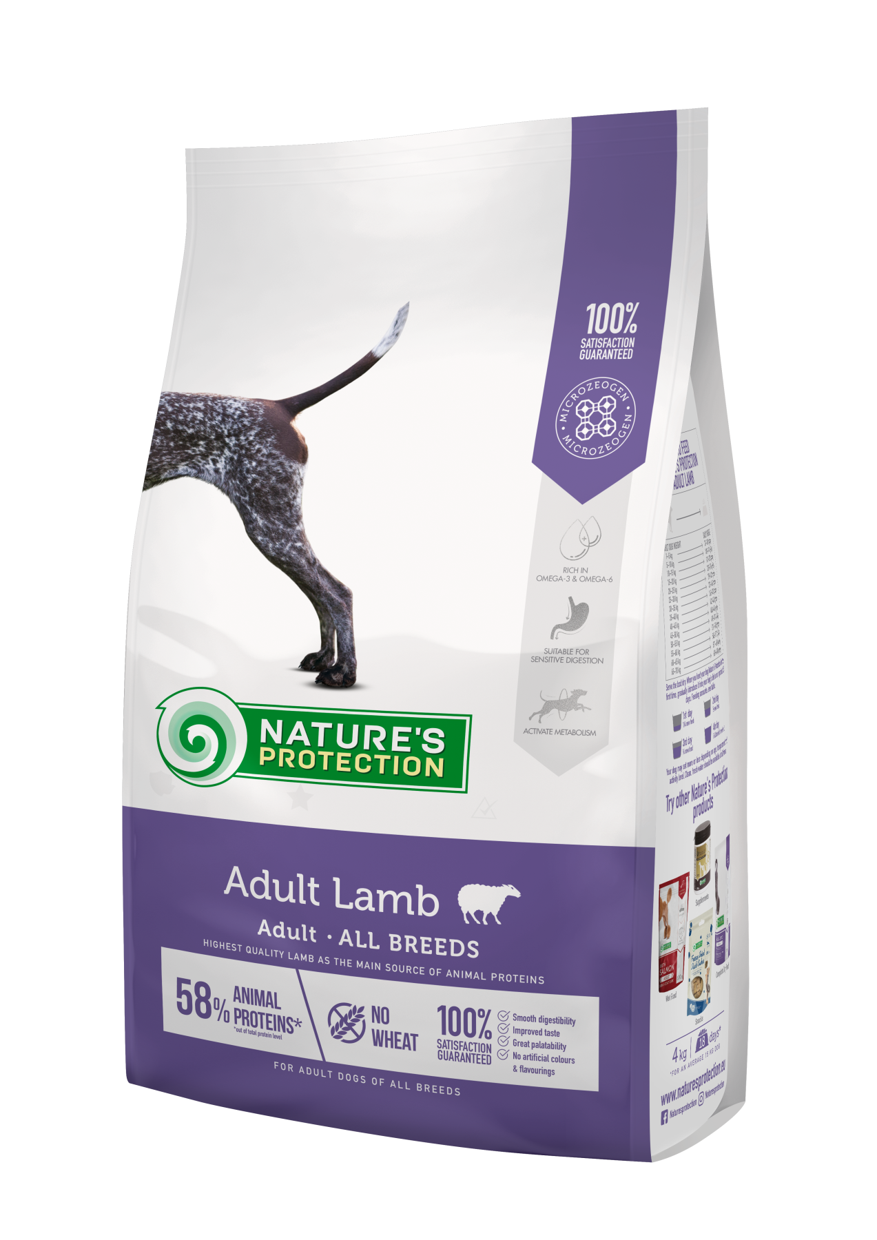 Nature's Protection Lamb Adult All Breeds Сухий корм для дорослих собак усіх порід з ягням, 4 кг