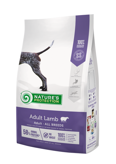 Nature's Protection Lamb Adult All Breeds Сухий корм для дорослих собак усіх порід з ягням, 4 кг