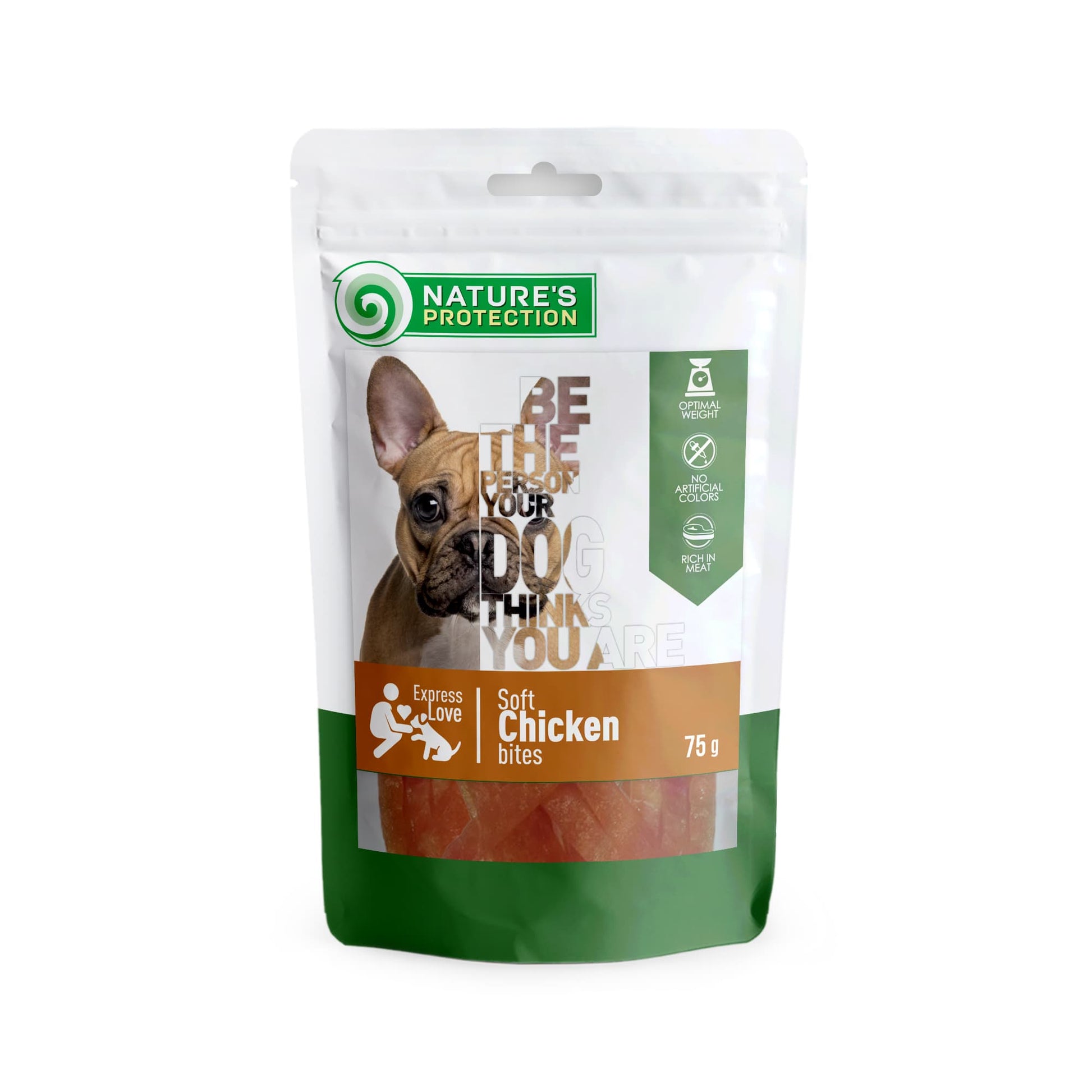 Nature's Protection Chicken bites Ласощі для собак снеки з курки, 75 г