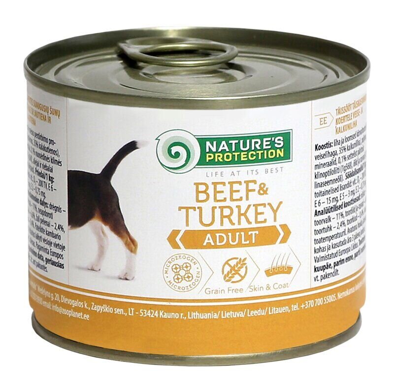 Nature's Protection Adult Beef & Turkey Вологий корм для собак з яловичиною та індичкою, 200 г