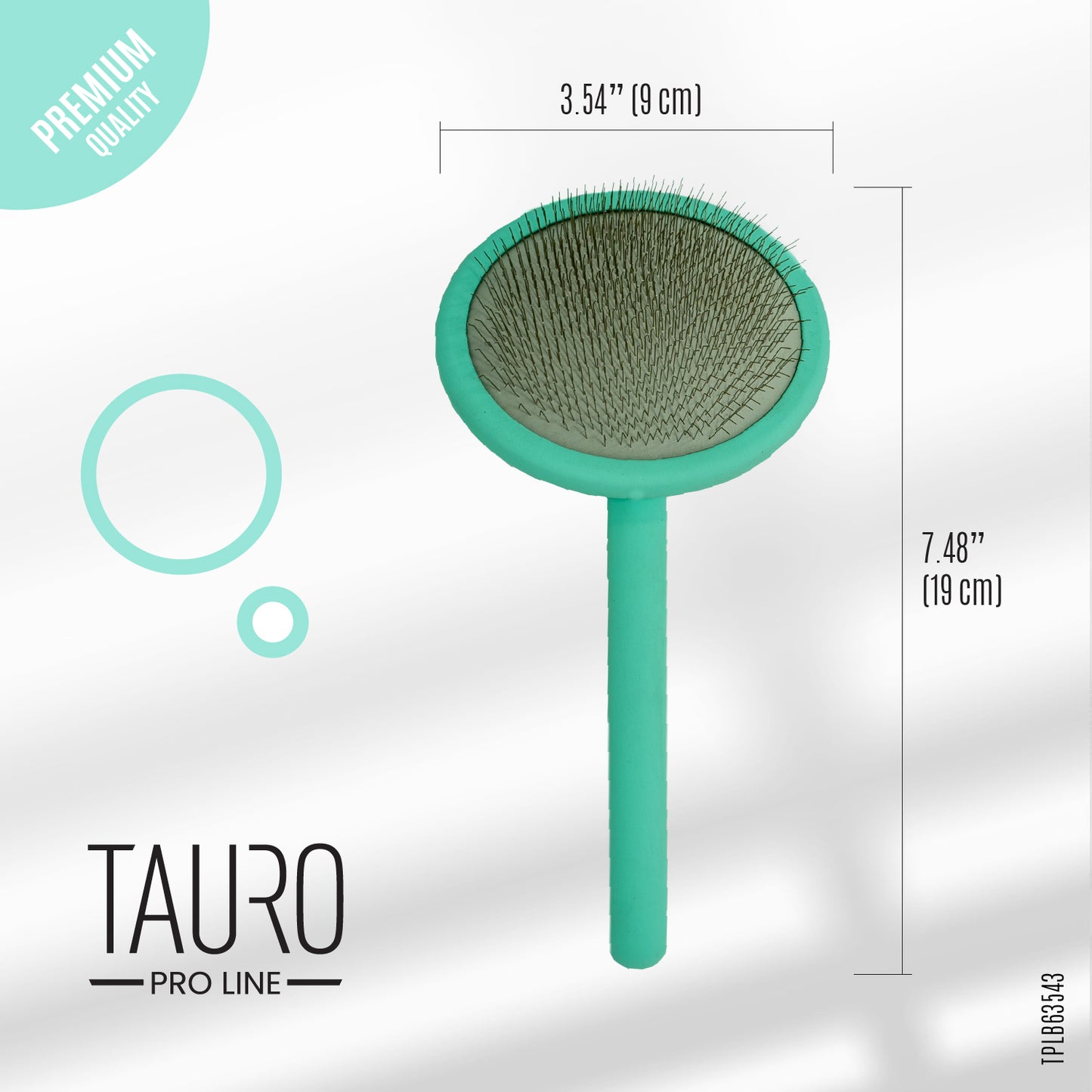 Tauro Pro Line Щітка дерев'яна кругла, зубці 11 мм, м'ятна, M, 9 х 19 см