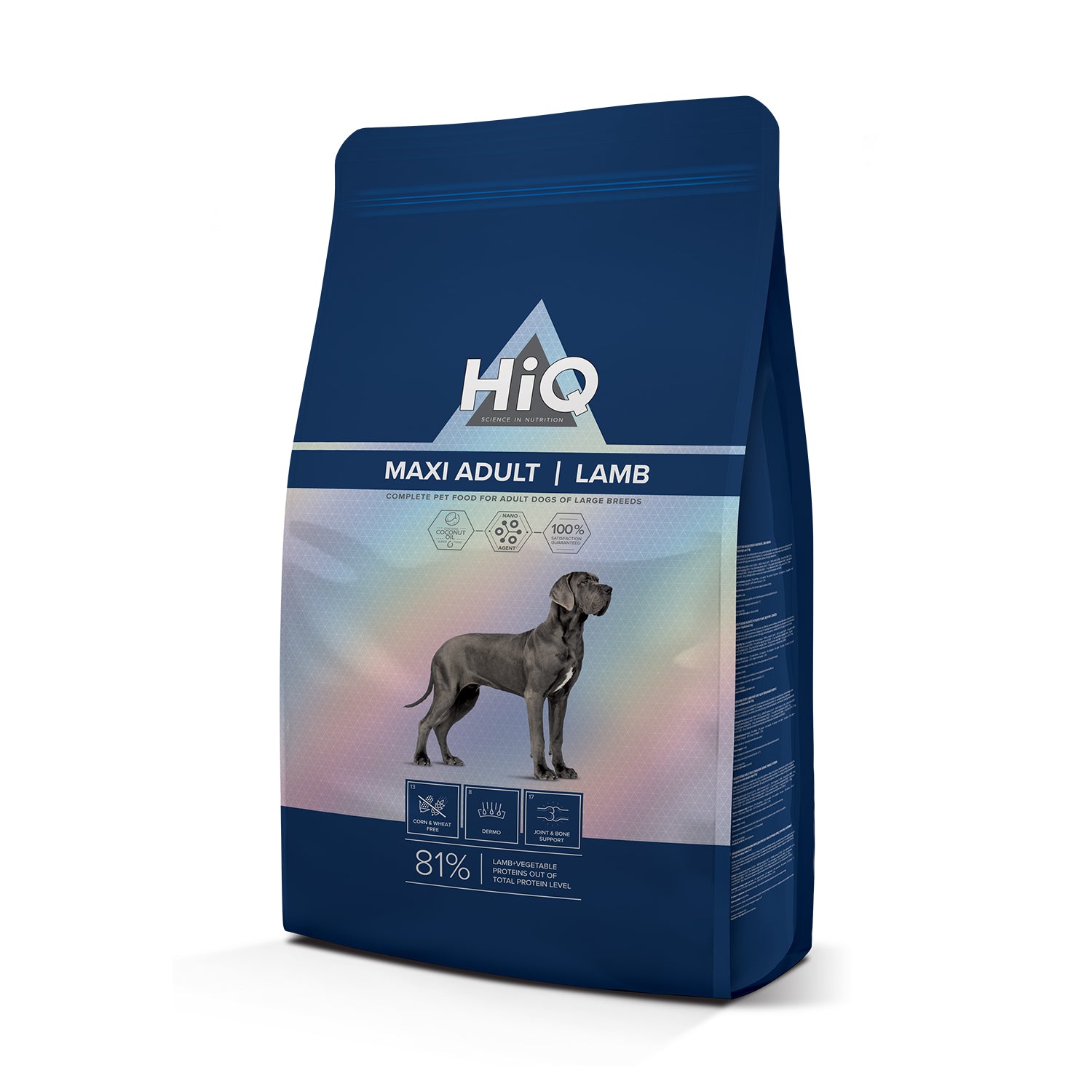 HiQ Maxi Adult Lamb Сухий корм для дорослих собак великих порід з ягням, 11 кг