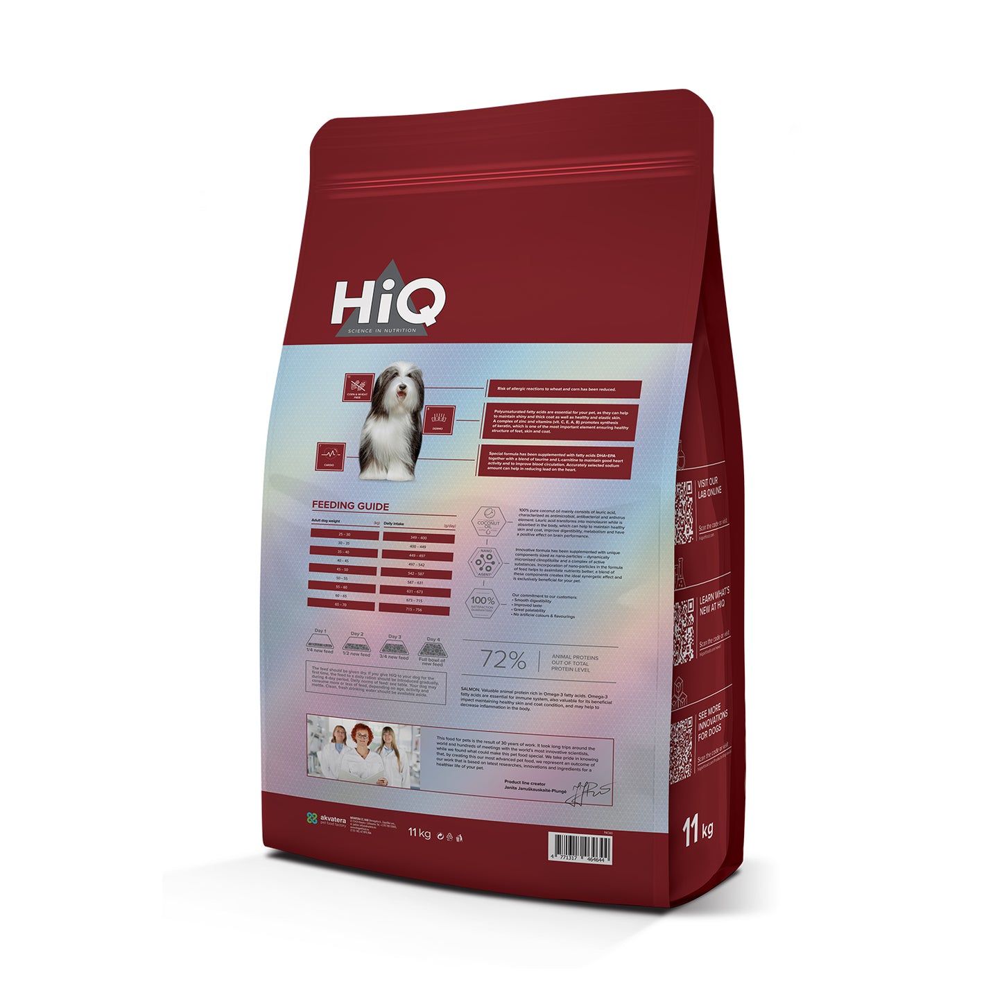 HiQ Maxi Adult Salmon Сухий корм для дорослих собак великих порід з лососем, 11 кг