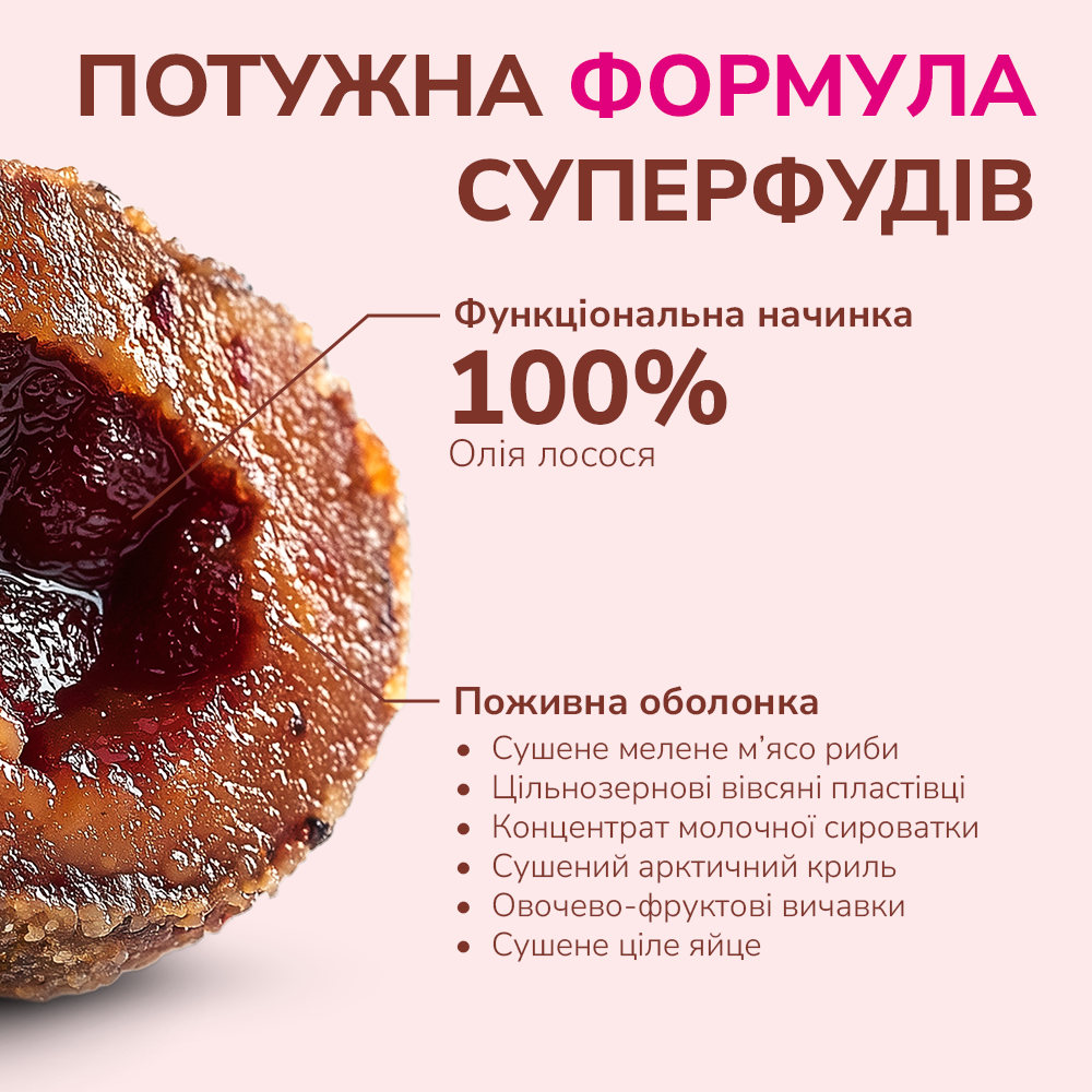LK Baits Pet Nutrigo Salmon Oil S-M Функціональні ласощі для собак середніх порід з олією лосося (Ø 20 мм), 170 г
