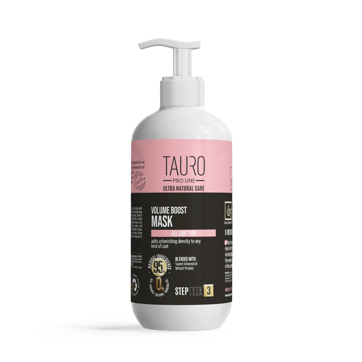 Tauro Pro Line Ultra Natural Care Volume Boost Mask Маска для надання об'єму шерсті собак і котів, 400 мл