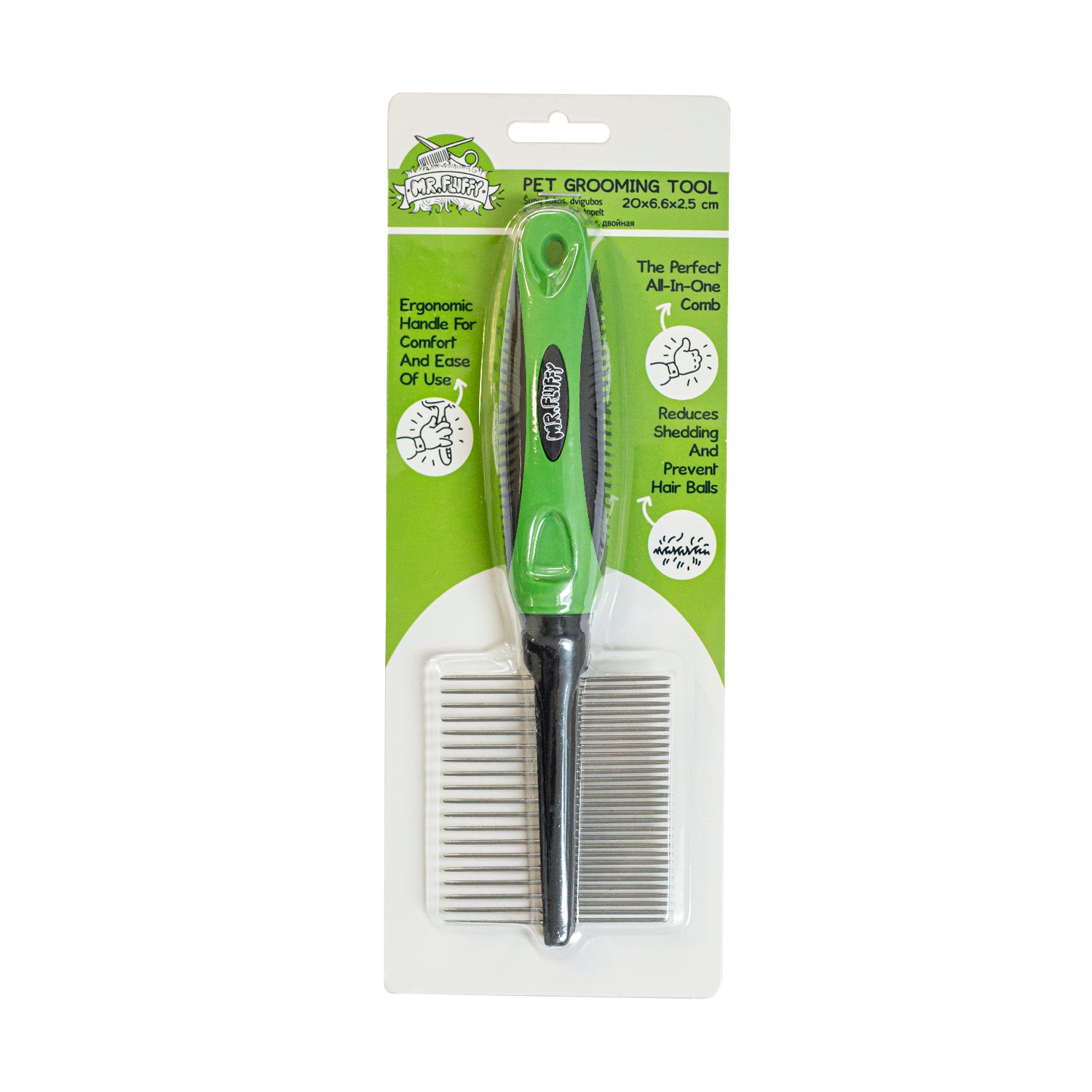 Подвійний гребінець для собак Mr.Fluffy Pet grooming tool