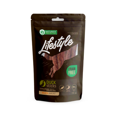 Nature's Protection Lifestyle Duck Sticks Ласощі для собак смужки з качки, 75 г