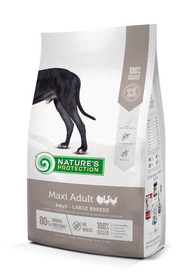 Nature's Protection Maxi Adult Large Breeds Сухий корм для дорослих собак великих порід з м'ясом птиці, 12 кг