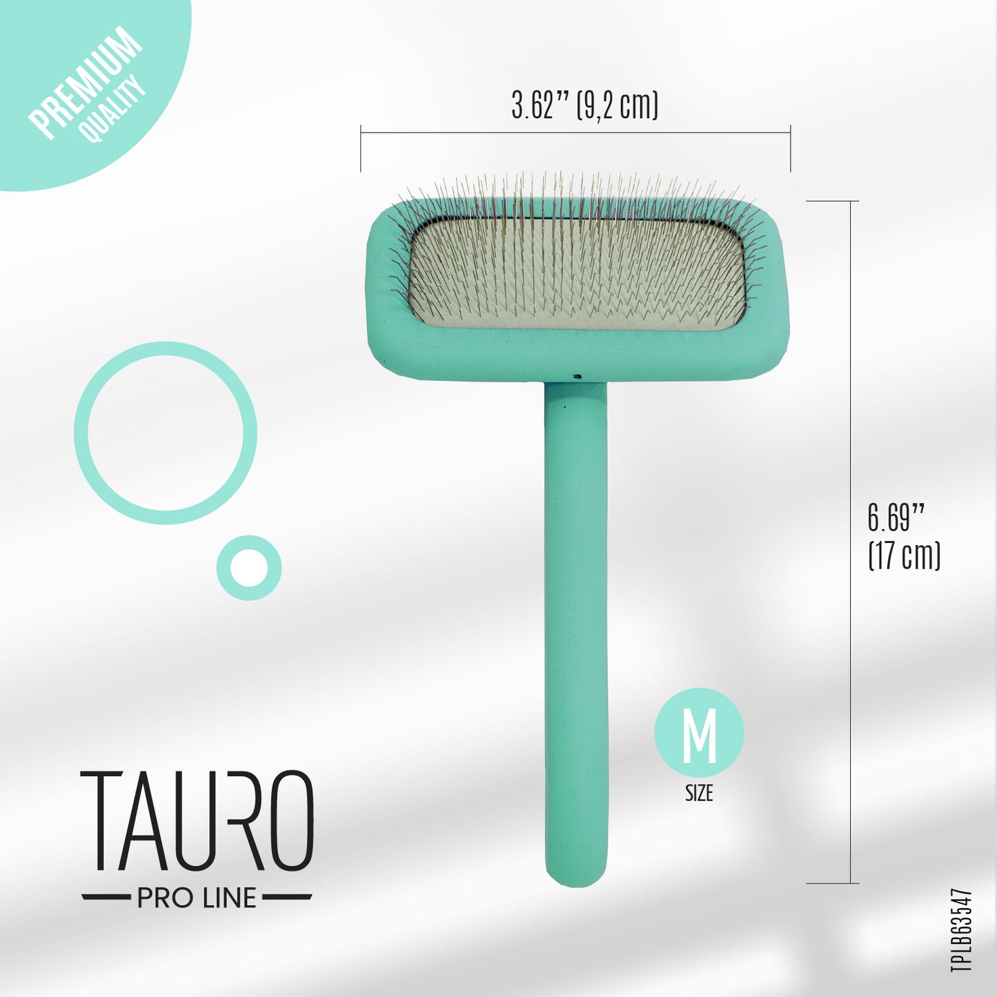 Tauro Pro Line Щітка дерев'яна прямокутна, зубці 11 мм, м'ятна, M, 9,2 х 17 см