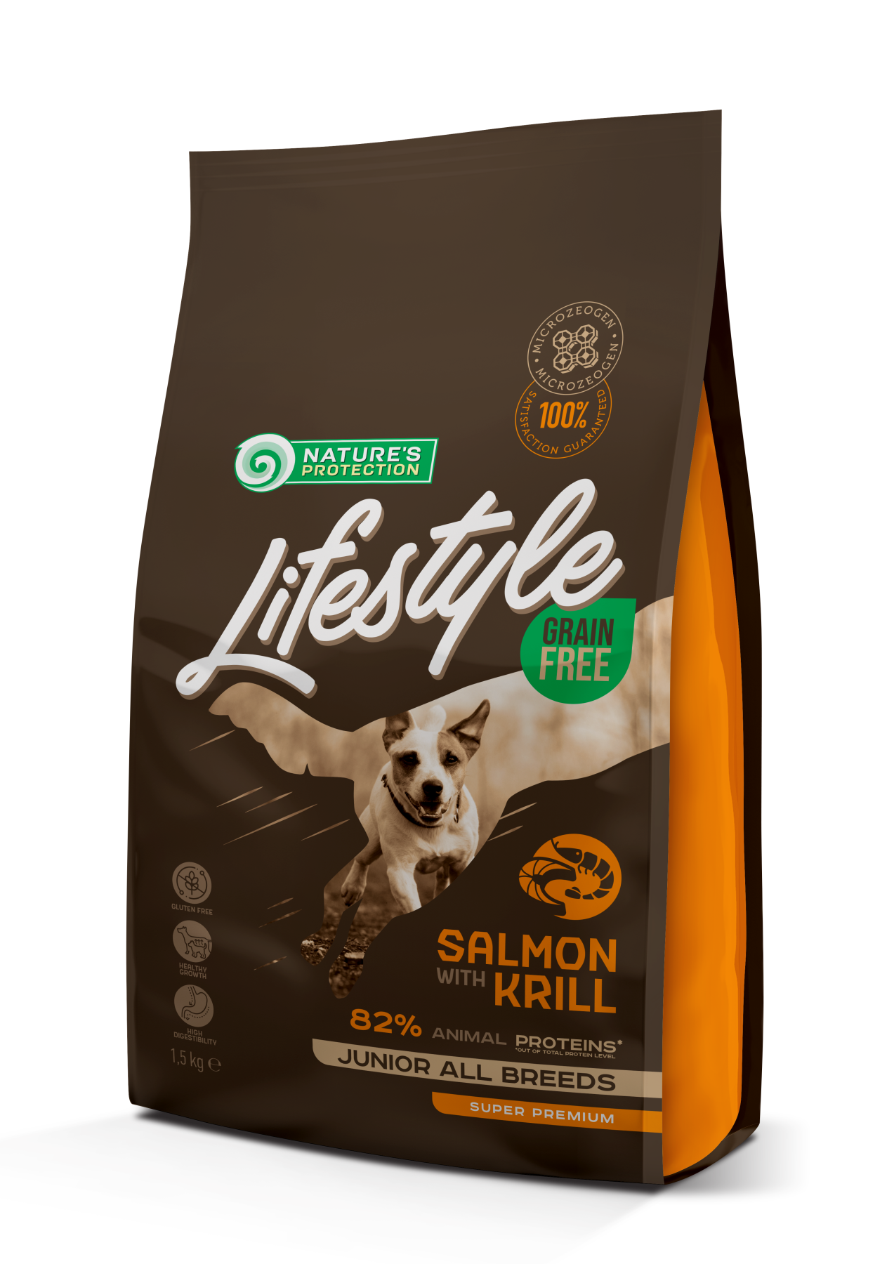 Nature's Protection Lifestyle Grain Free Salmon with Krill Juniors All Breeds Сухий беззерновий корм для юніорів усіх по