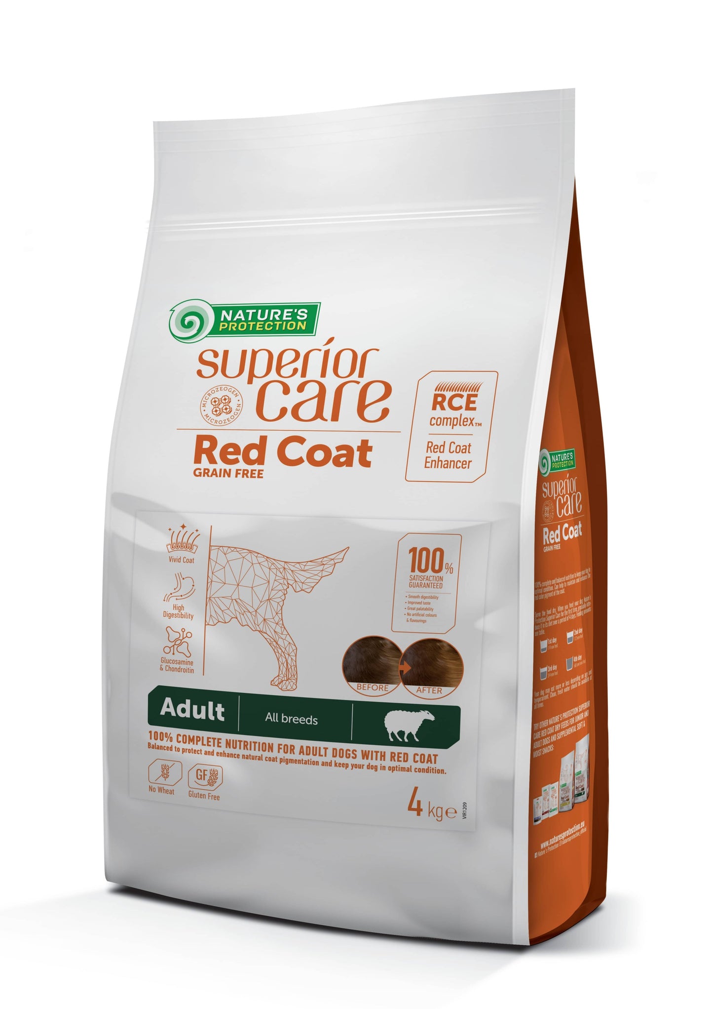 Nature's Protection Superior Care Red Coat Grain Free Lamb Adult All Breeds Сухий беззерновий корм для дорослих собак ус