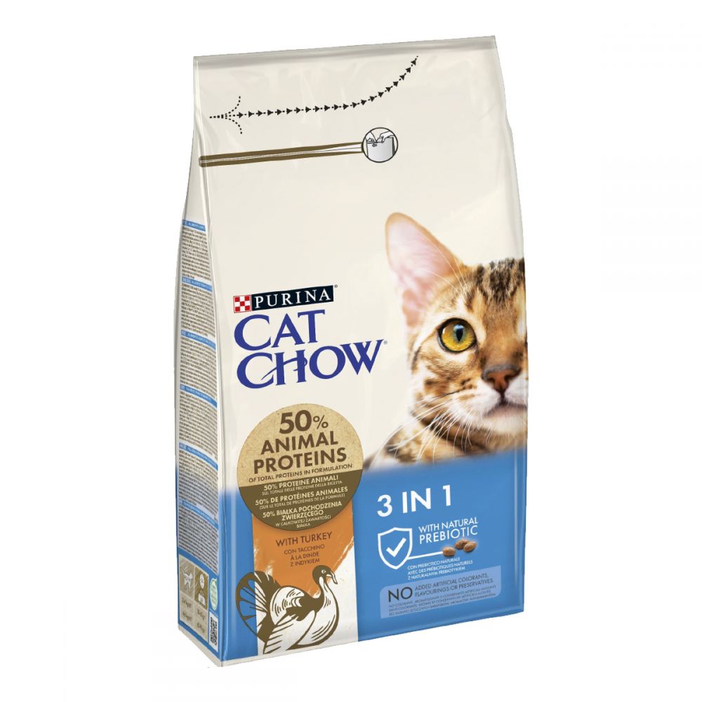 CAT CHOW Feline, 3 в 1, сухий корм/кот 6×1,5 кг