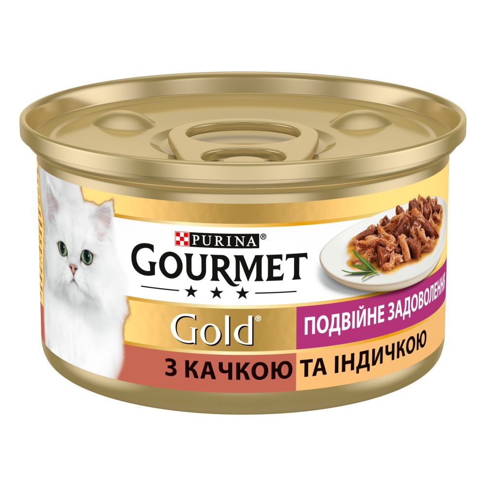 Gourmet Gold, З качк,індич, Шмат у підл, консерва 24×85 г