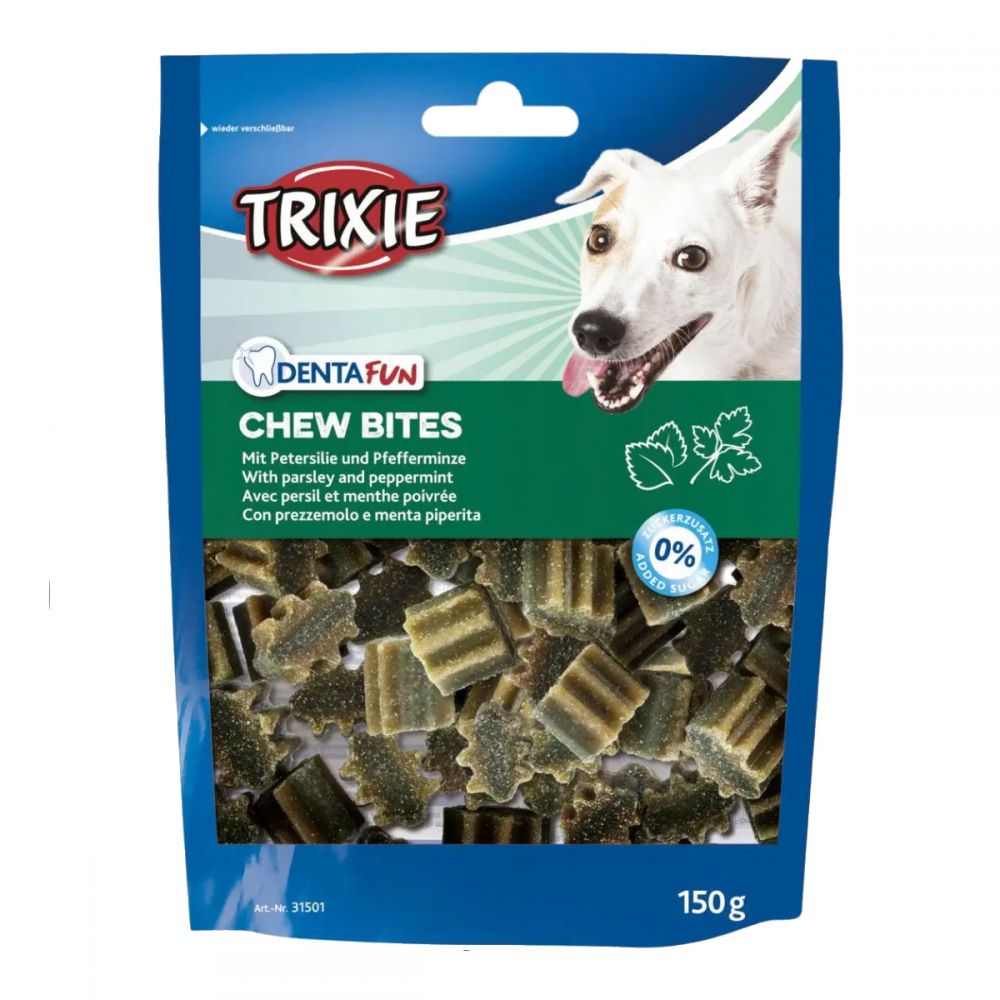 Ласощі Trixie Denta Fun Chew Bites, Parsley/Peppermint для собак шматочки з петрушкою та м’ятою 150 г