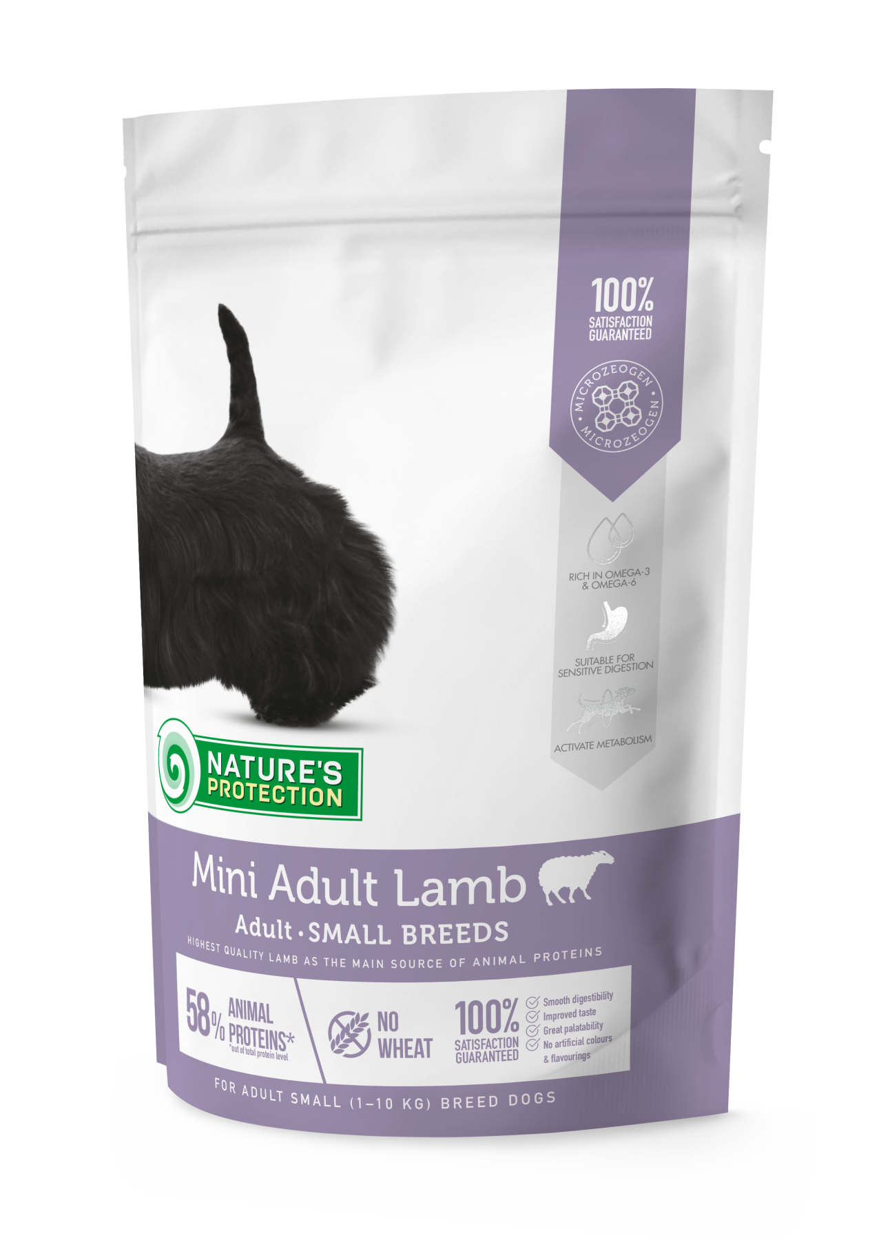 Nature's Protection Mini Adult Lamb Small Breeds Сухий корм для дорослих собак малих порід з ягням, 500 г