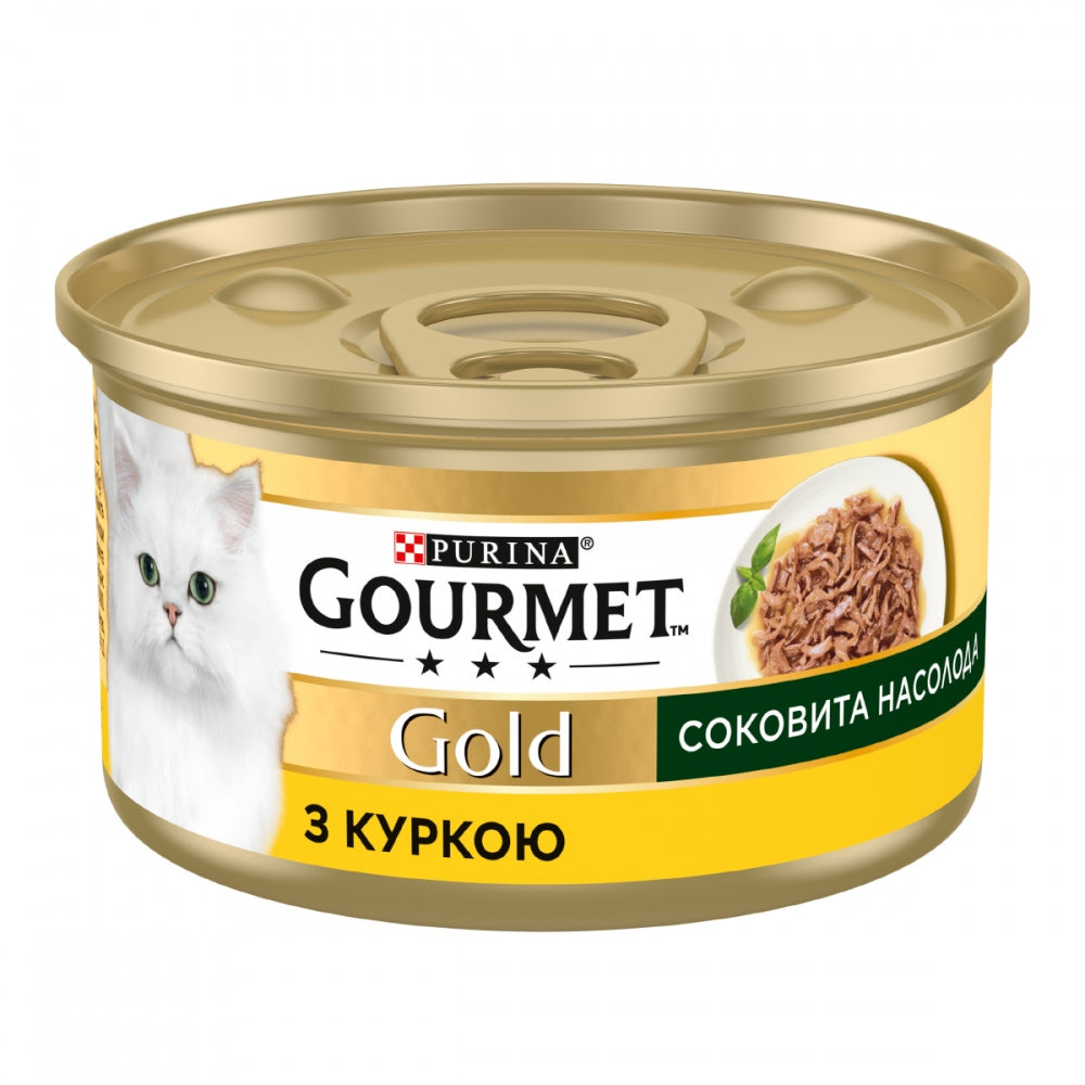 Gourmet Gold, Соковита насолода, З куркою, консерва 24×85 г