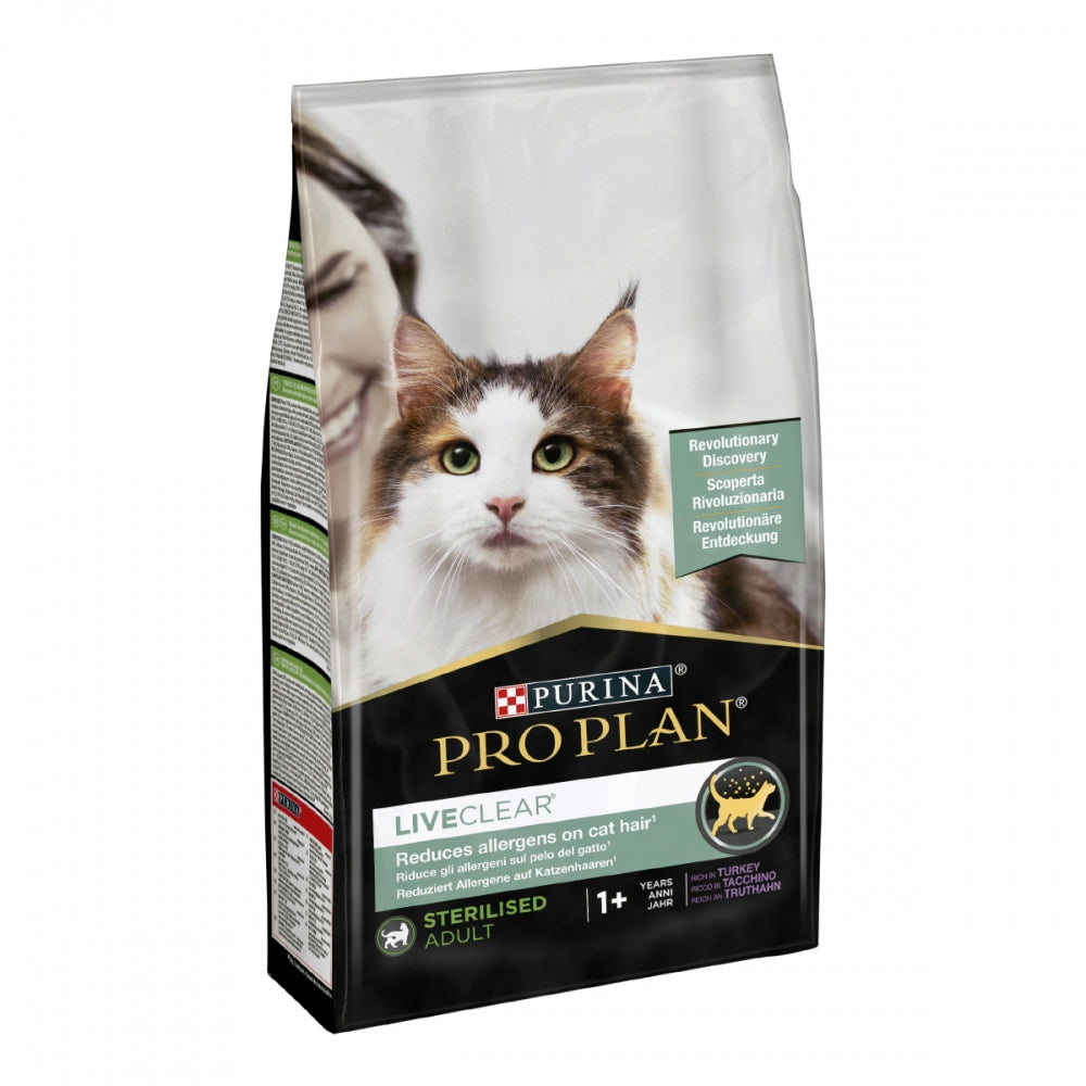 ProPlan LiveClear Sterilised, З індичкою, Для стерилізованих котів, сухий корм 6×1,4 кг